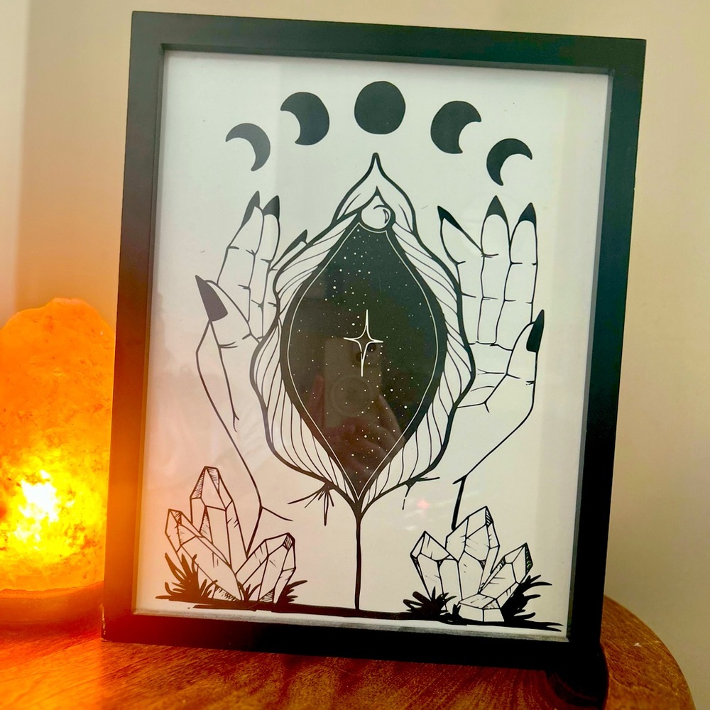 Vulva art and frame